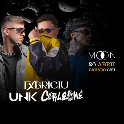 Imagem do evento Moon Apresenta: Fxbriciu + Unk + Corleone