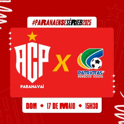 Imagem do evento AC Paranavai x Patriotas FC