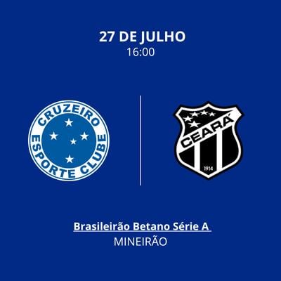 Imagem do evento CRUZEIRO x CEARÁ | TIME VISITANTE