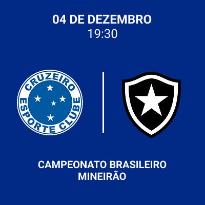 Imagem do evento Cruzeiro X Botafogo | Time Visitante