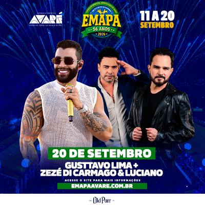 Imagem do evento 56° EMAPA AVARÉ 2026 - GUSTTAVO LIMA E ZEZÉ DI CAMARGO & LUCIANO